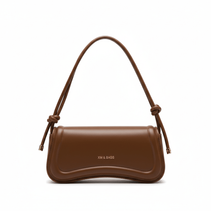 Bolso de Hombro Minimalista para Mujer con Asa de Nudos Modelo Élégance Noire